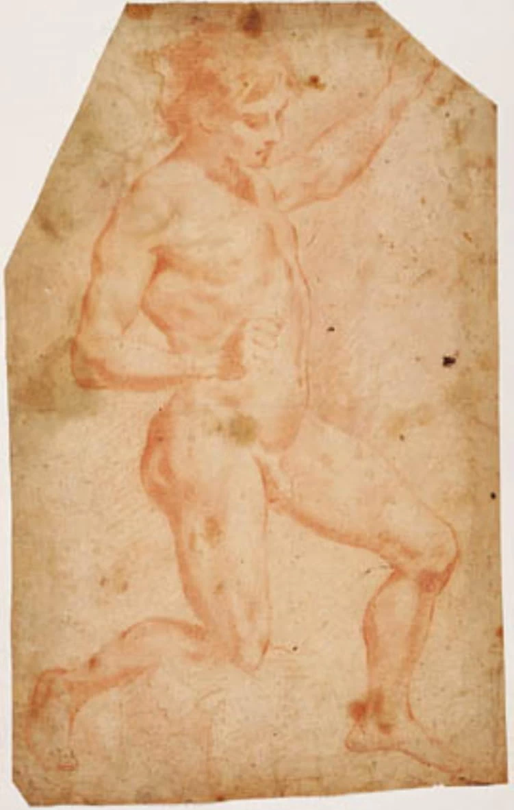Giovane nudo inginocchiato - Statens Museum for Kunst